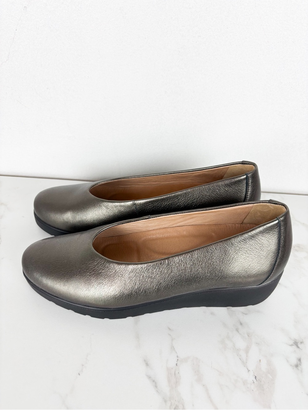 Brioso Waverly Leather Sweet Heart Wedge Shoes Sz 8 - Picture 5 of 11